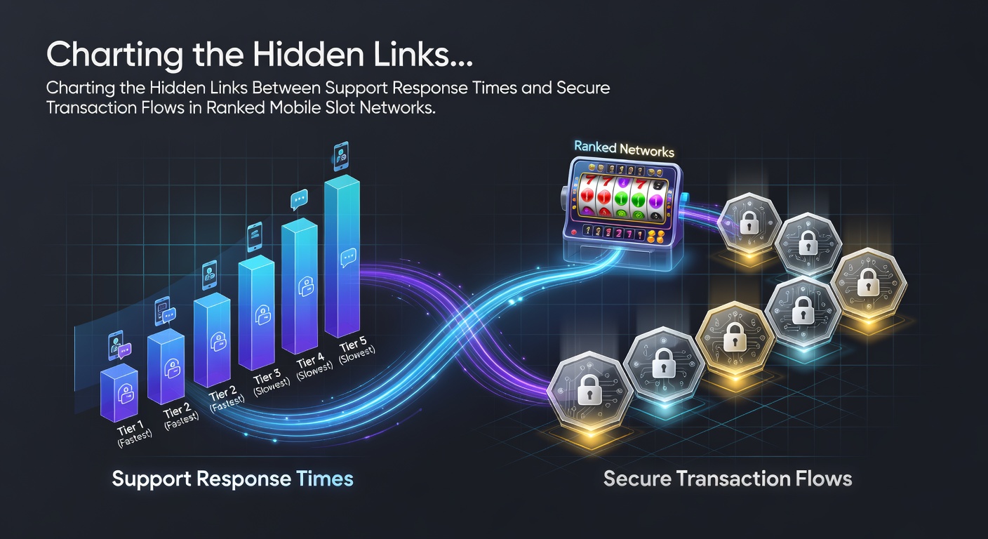 Mobile slot network interface showing transaction security indicators and support chat response metrics on a smartphone screen