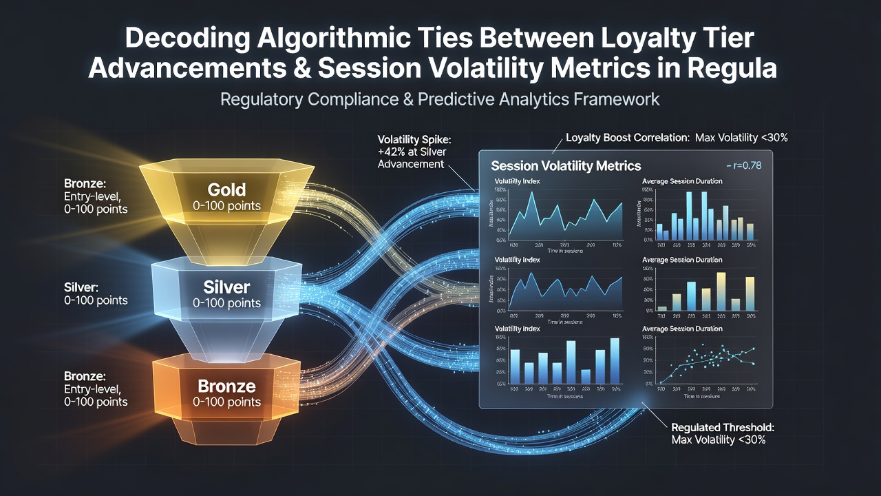 Data visualization of player session volatility trends mapped to loyalty tier upgrades in regulated digital wagering environments