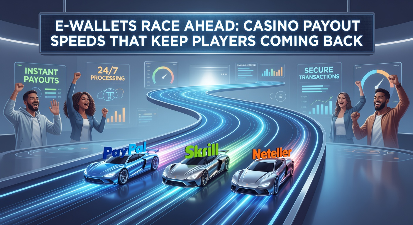 Chart comparing payout speeds across e-wallets, bank transfers, and cards in online casinos, highlighting dramatic time savings