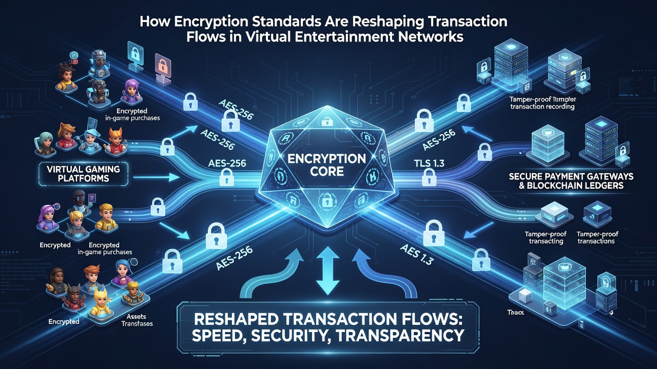 Encryption layers protecting digital payments in entertainment networks