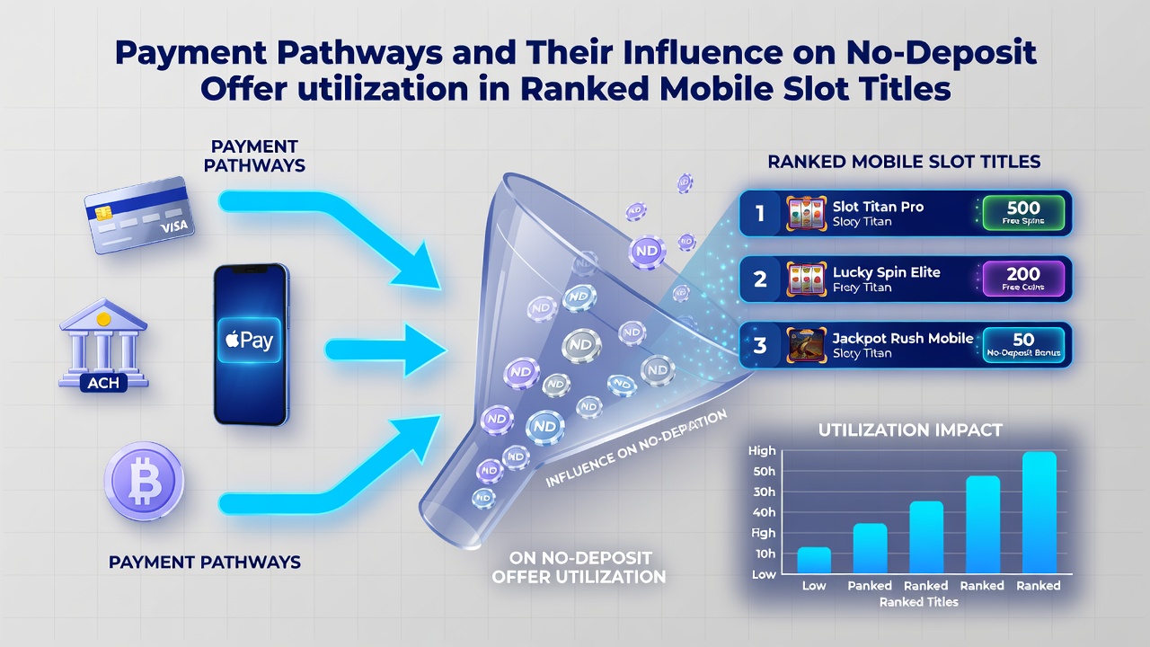 Infographic comparing payment pathway speeds and no-deposit bonus conversion rates in mobile slots