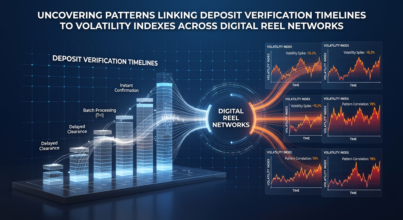 Digital reel network interface showing deposit verification progress alongside volatility metrics on slot platforms